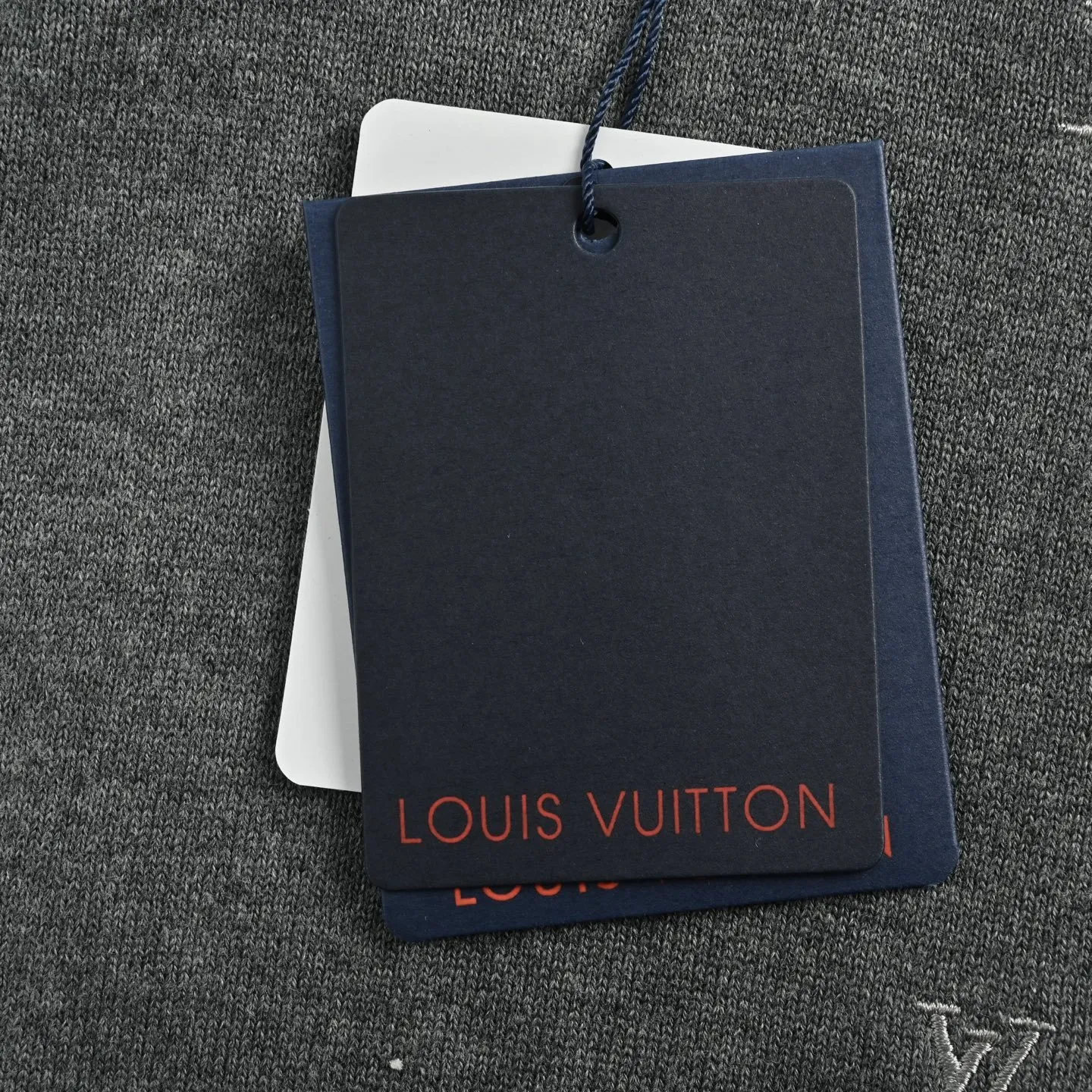 Louis Vuitton/Louis Vuitton small letter embroidered knitted short sleeves